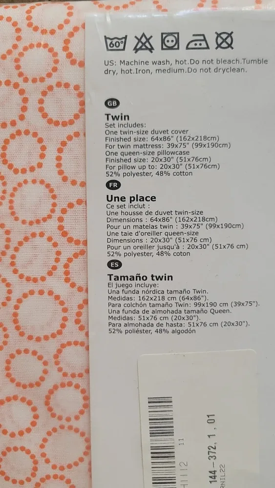 IKEA TRÄDASTER Twin Duvet Cover Set - New in Package! image indicator(3)