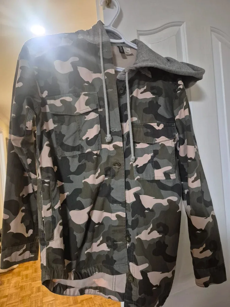 H&M Camo Jacket with Hood