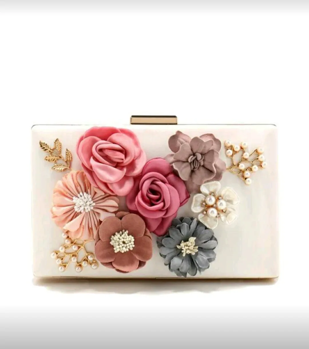 Floral Embellished Clutch Bag