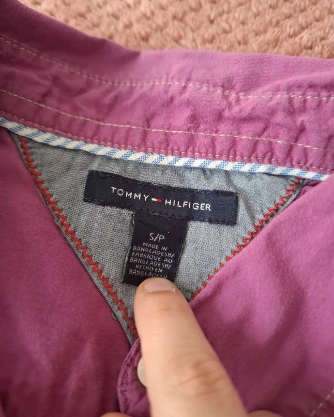 Chemise Tommy Hilfiger mauve taille S image indicator(2)