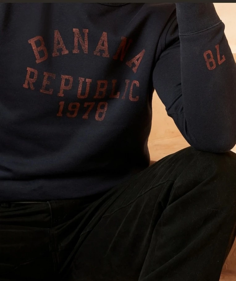 NWT Banana Republic Men's 1978 Navy Sweatshirt - photo 4