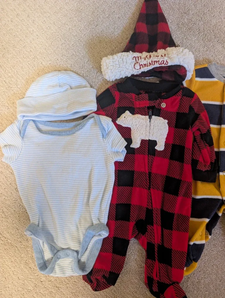 Baby Clothes Bundle - Onesie, Pajamas, Hats