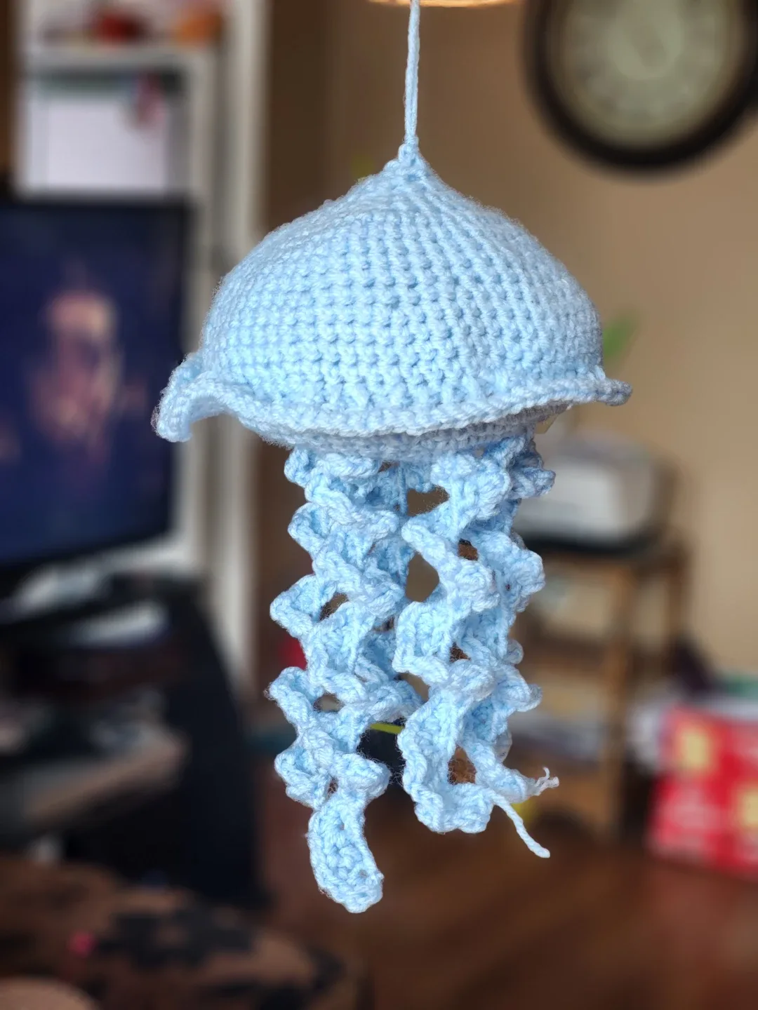 Crocheted Jellyfish - Light Blue