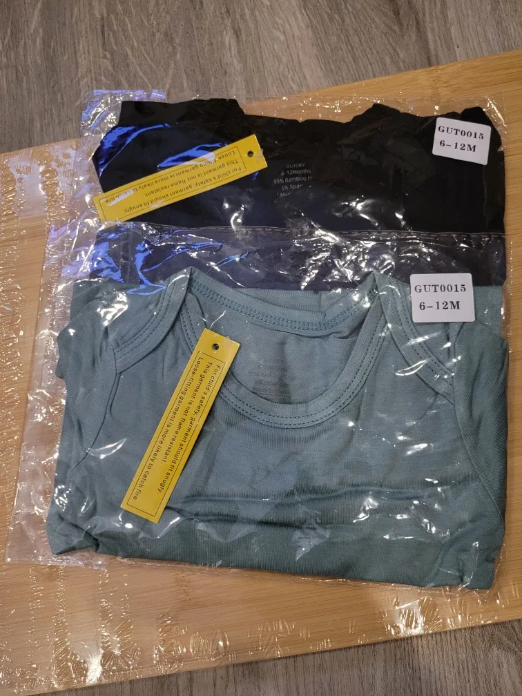 New GUISBY Baby Bodysuits, 6-12 Months