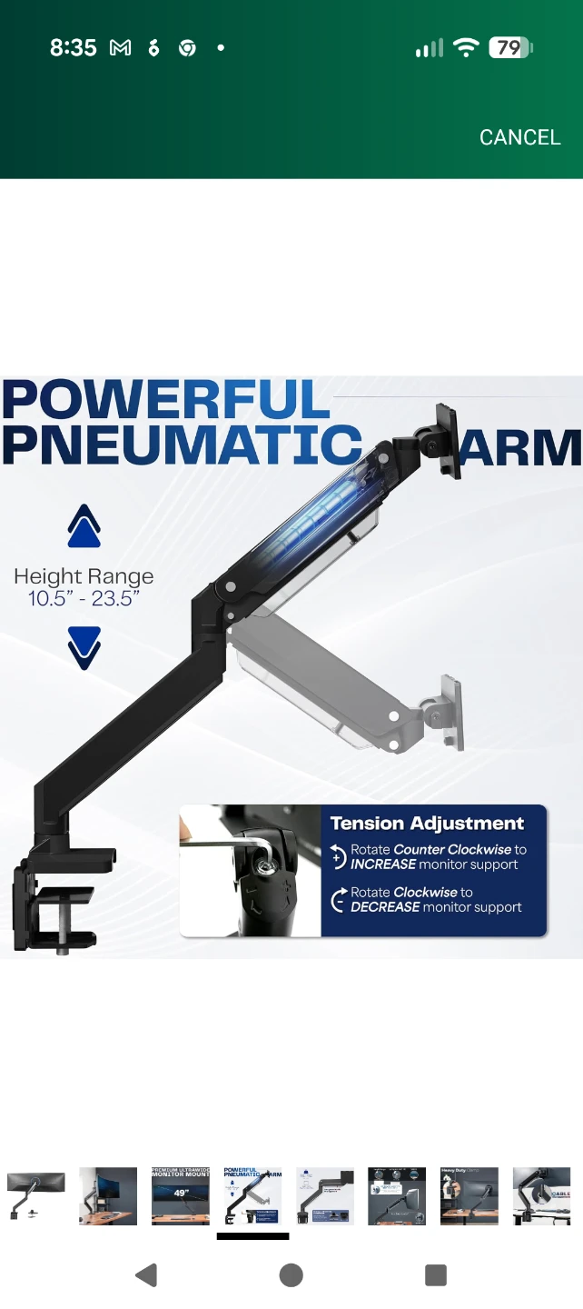Vivo StandV101G1 - - Single Monitor Arm for up to 49" Screens - photo 4