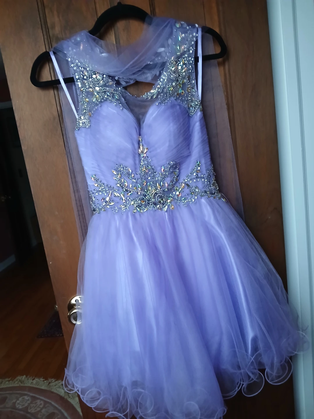 Lilac Embellished Party Dress