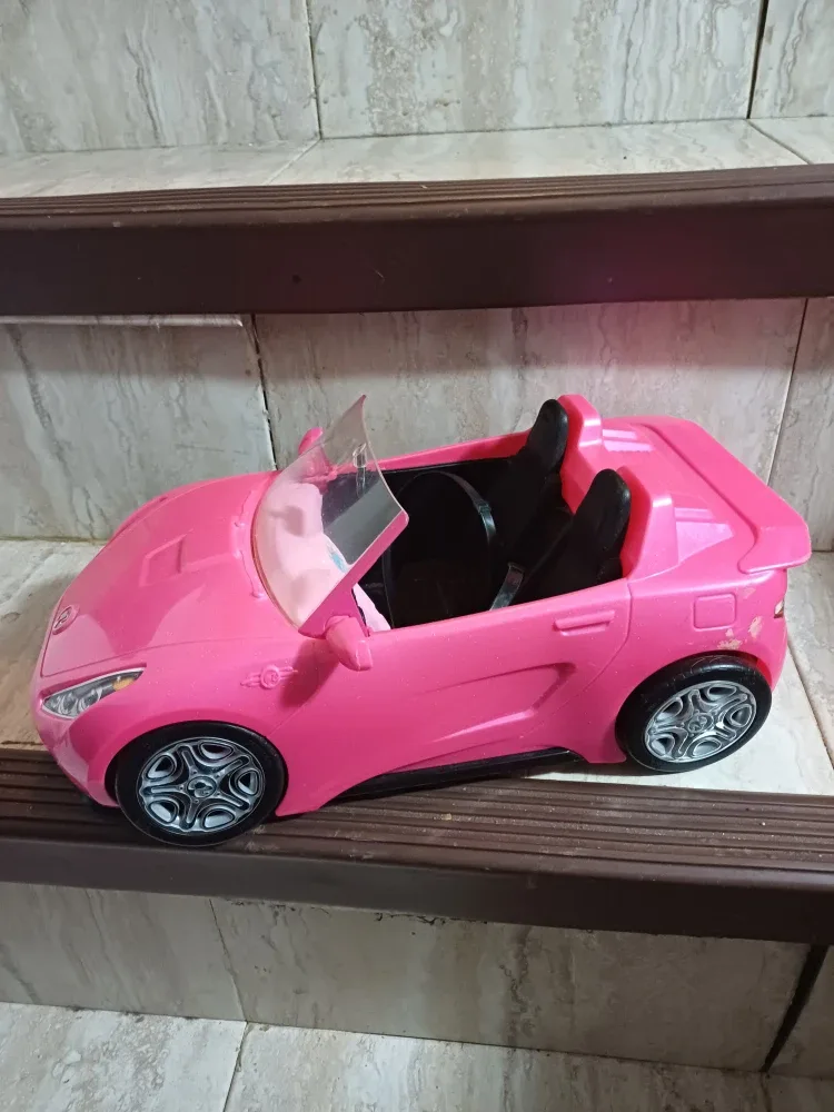Free Barbie Pink Convertible Car