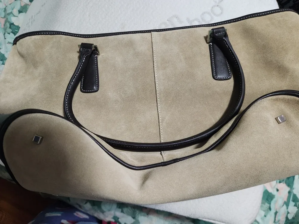 Coach Suede Leather Tote Bag