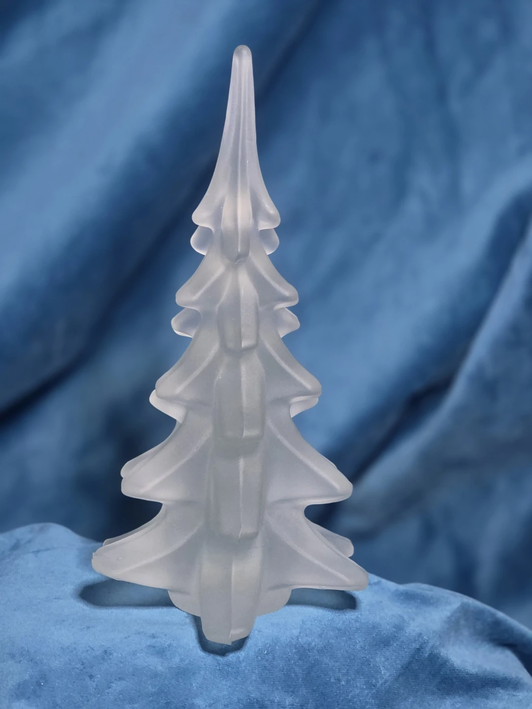 Frosted Crystal Christmas Tree Figurine - 7" Tall
