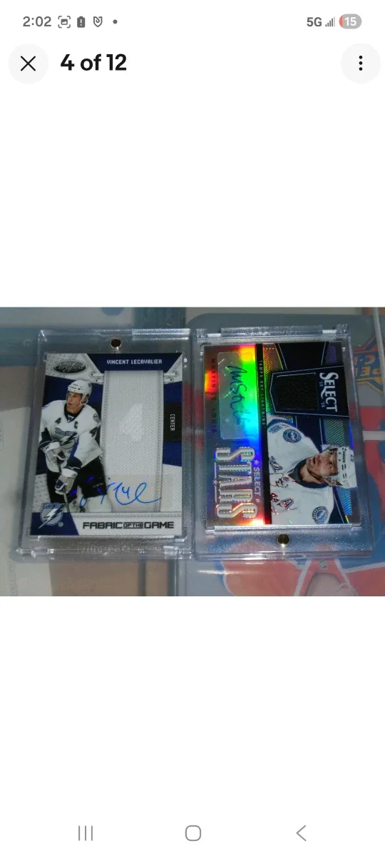 Panini/Vincent Lecavalier/Martin St. Louis/Autos/Card Lot image indicator(4)