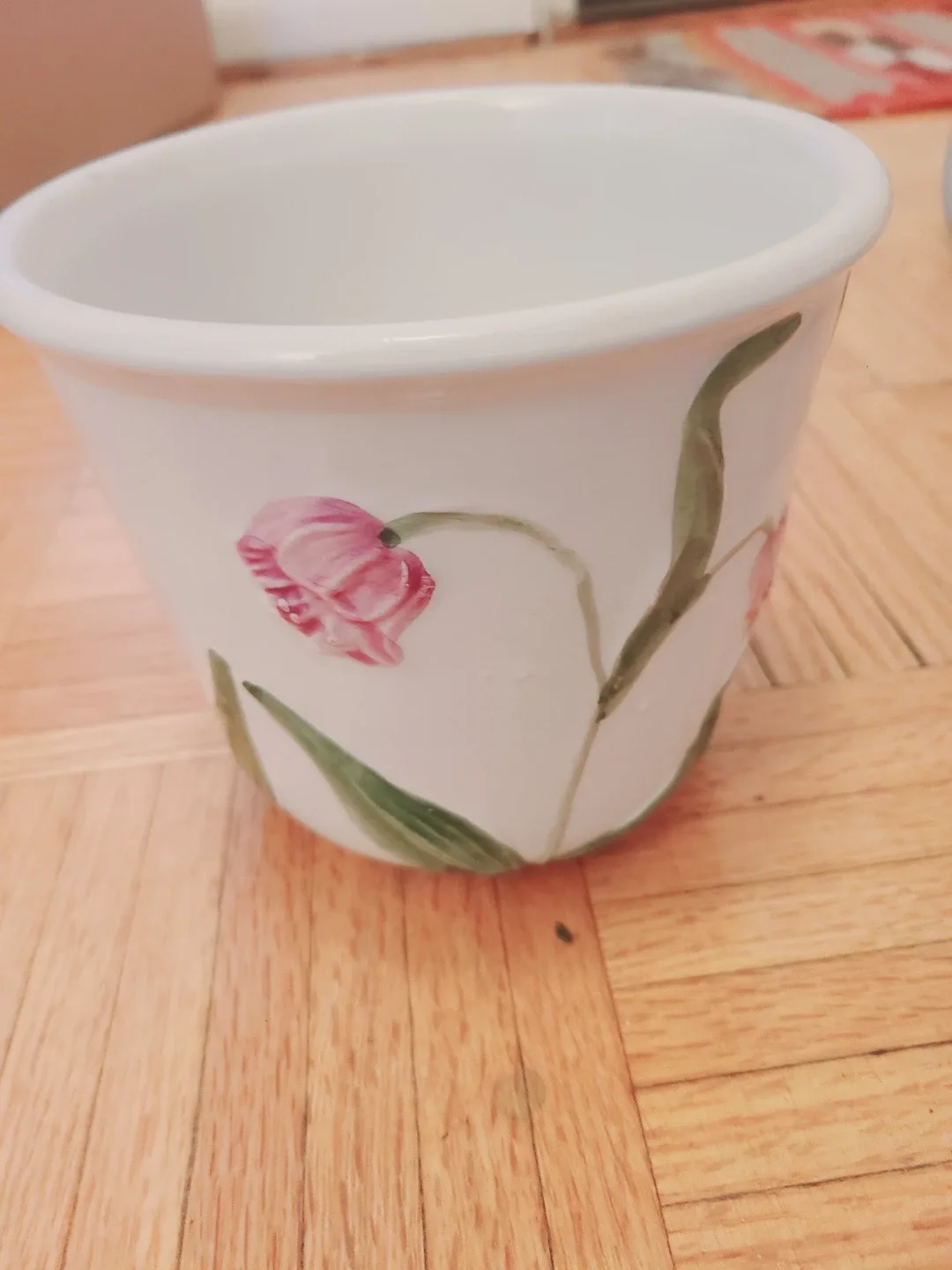 Beautiful floral Ceramic Flower Pot (planter) thumbnail