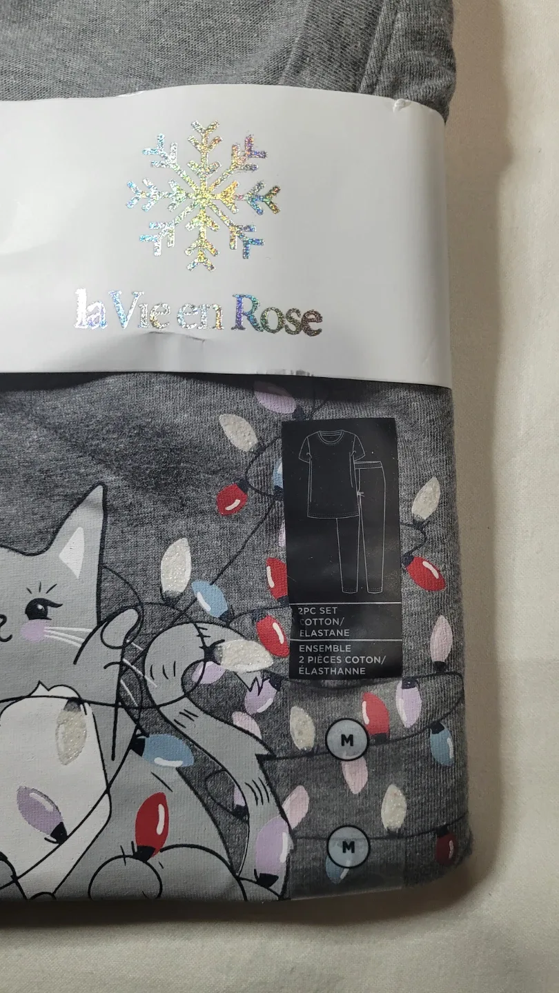 NEW La Vie en Rose 2PC Pajama Set - Size M image indicator(3)