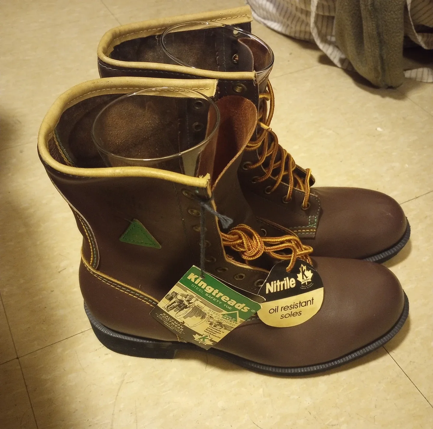 Kingtreads Steel Toe Work Boots - Brown