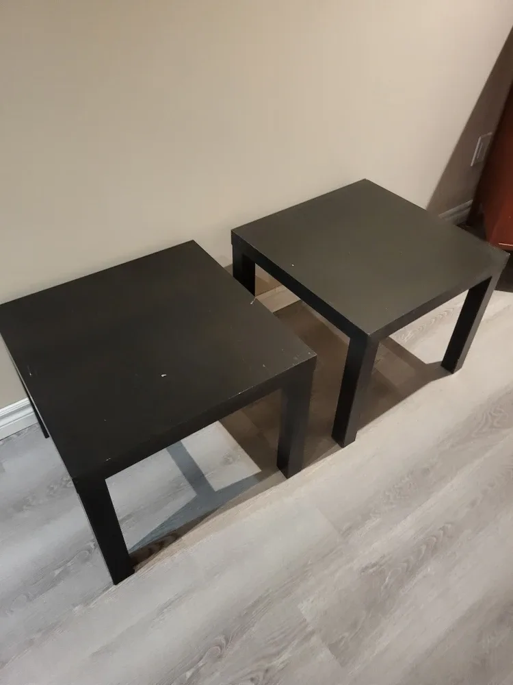 IKEA LACK Black Side Tables