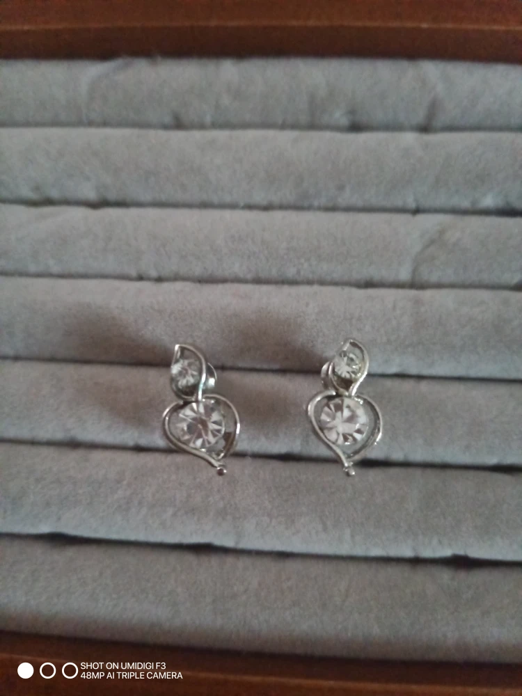 Heart-Shaped Stud Earrings