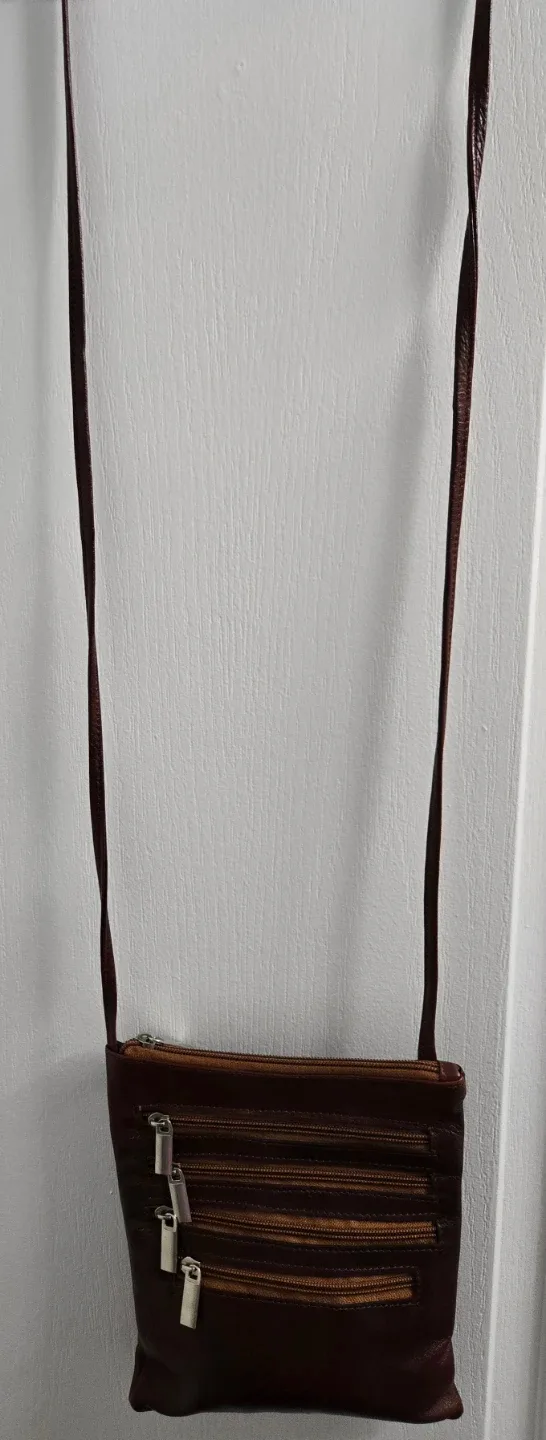 Stylish brown bag with multiple pockets - excellent condition image indicator(6)