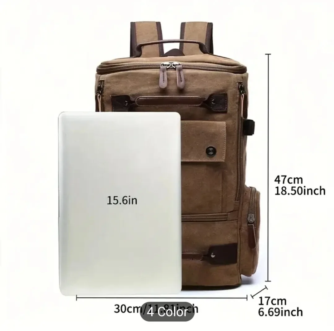 Army Green Canvas Backpack image indicator(3)