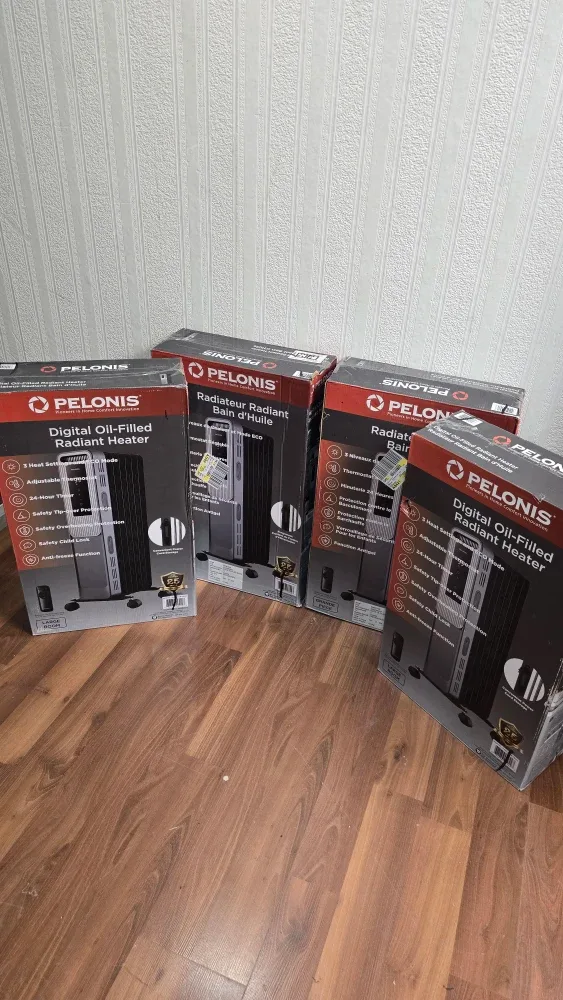 Pelonis 1500W Electric 3-Setting Oil Filled image indicator(8)