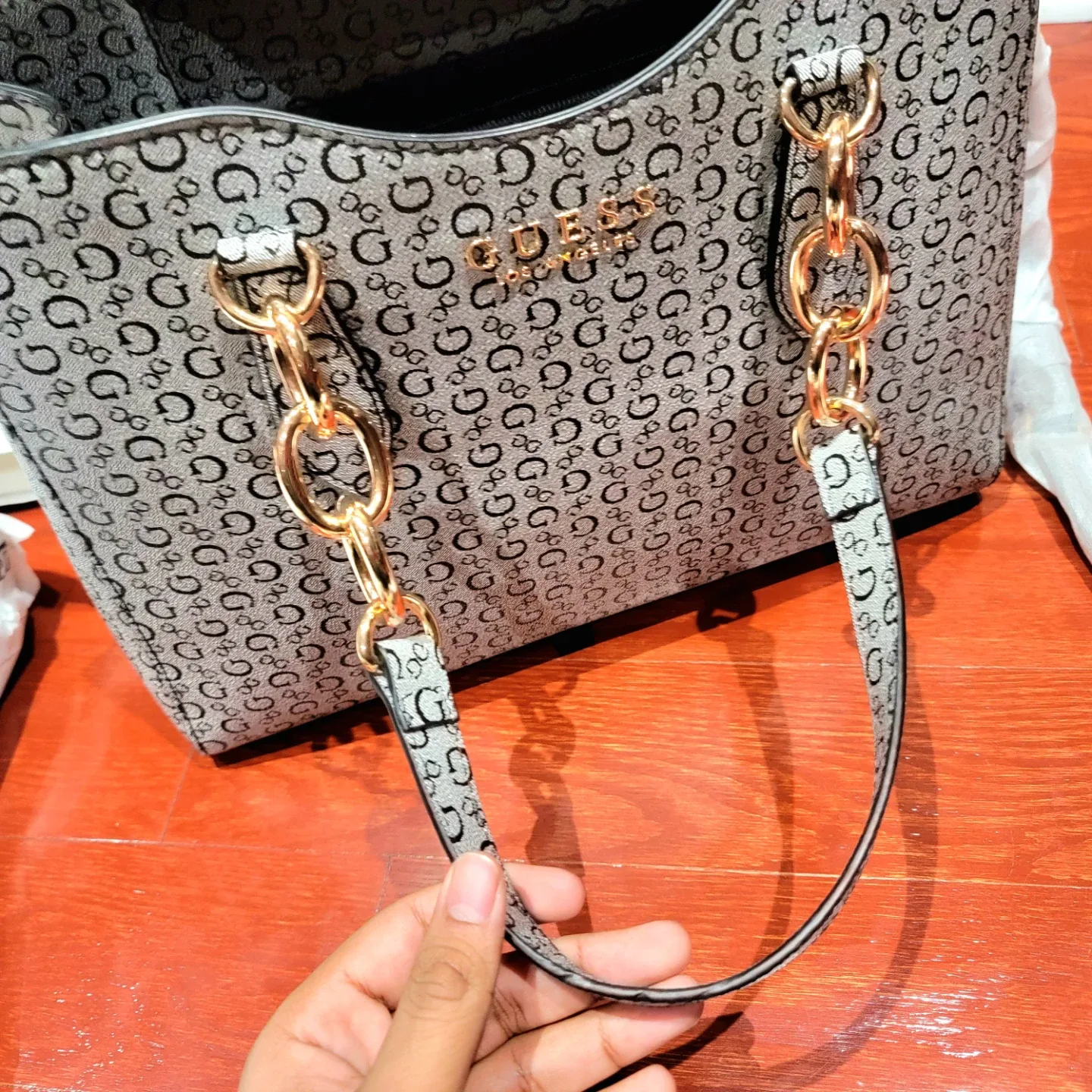 Guess Chiarra Logo Satchel Bag image indicator(7)