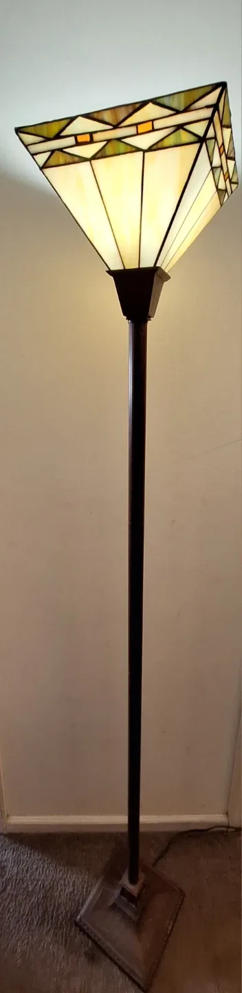 Vintage Style Stained Glass Floor Lamp image indicator(3)