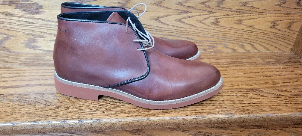 Brand New - Francesco Rossi Brown Leather Chukka Boots - Size 43