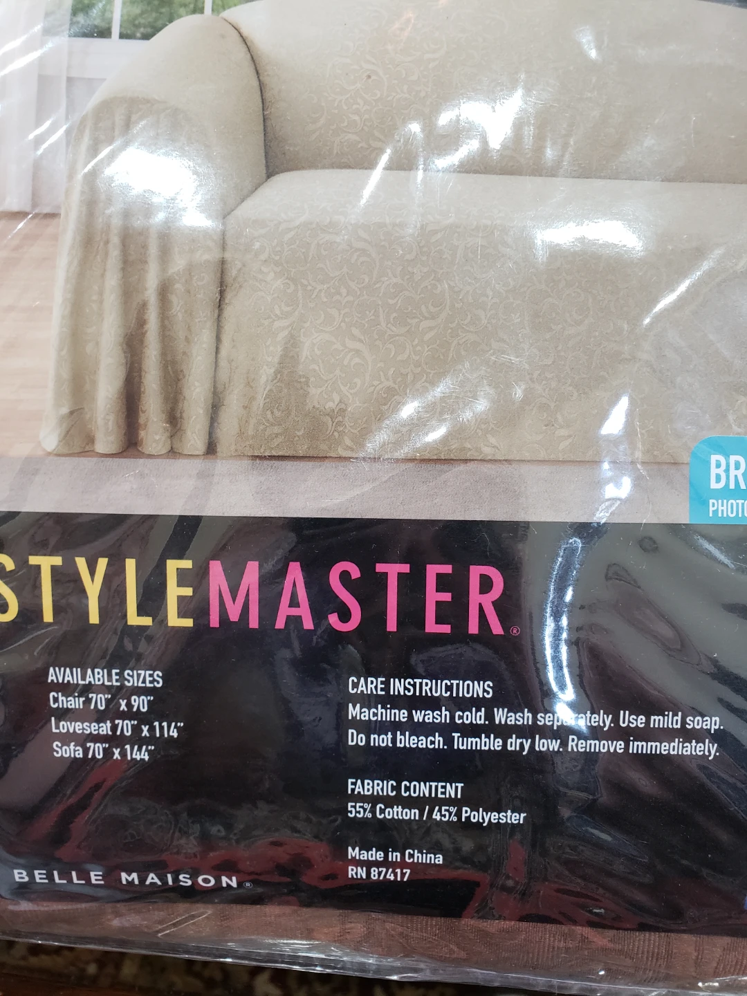 New Stylemaster Brianna Jacquard Loveseat Furniture Throw - Café - photo 5