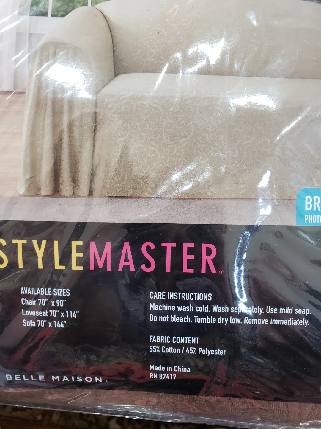 New Stylemaster Brianna Jacquard Loveseat Furniture Throw - Café image indicator(5)