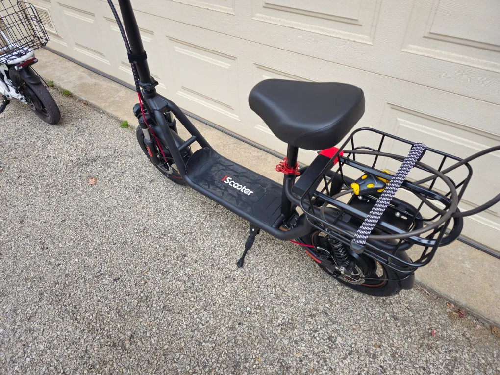 iScooter Electric Scooter with Seat & Basket ebike 2 weeks old image indicator(3)