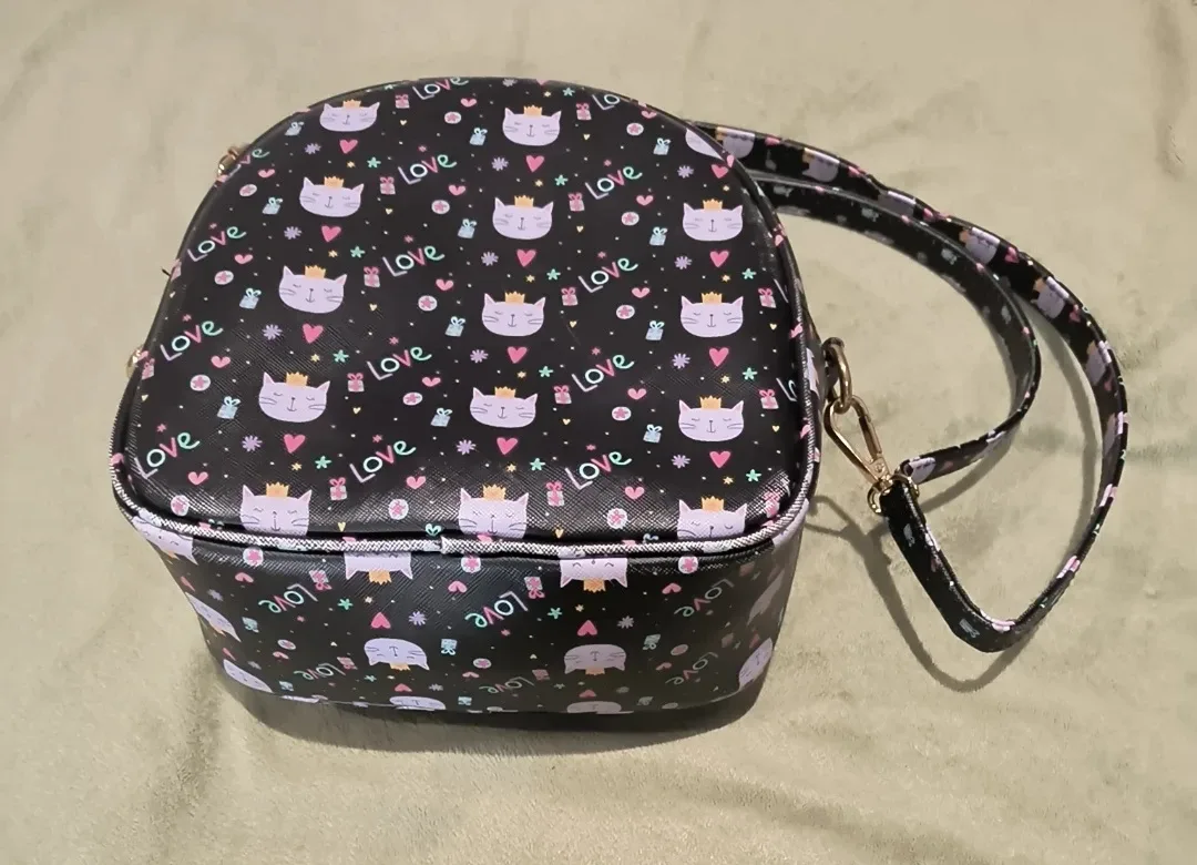 Cute Cat Print Mini Backpack image indicator(4)