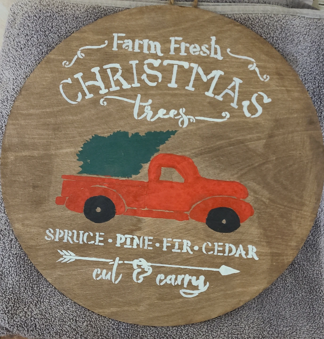 Farm Fresh Christmas Trees Wooden Sign