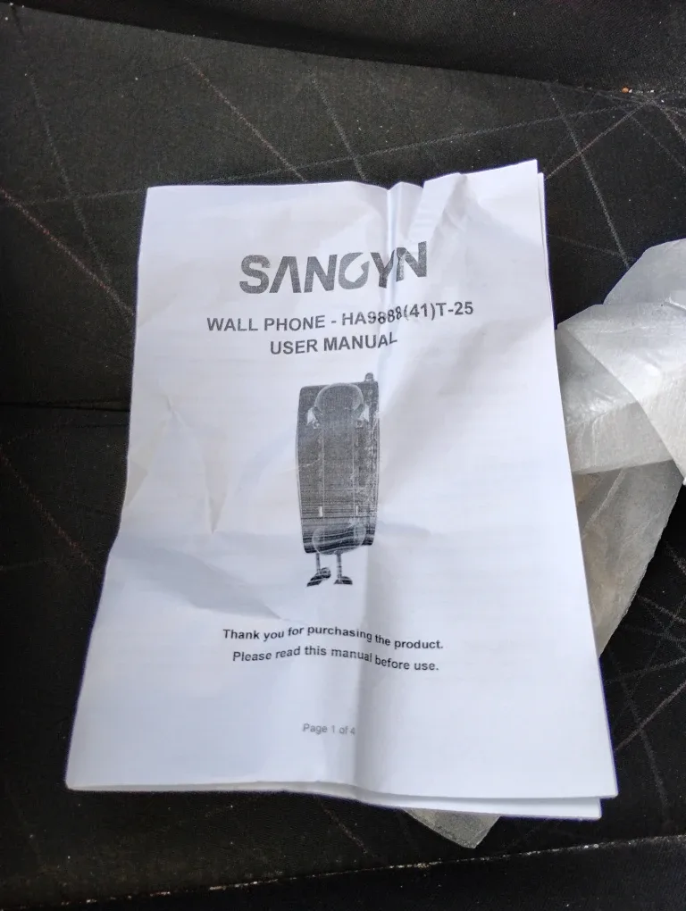 SANGYN HA9688(41)T-25 Wall Phone - Brand New! image indicator(5)