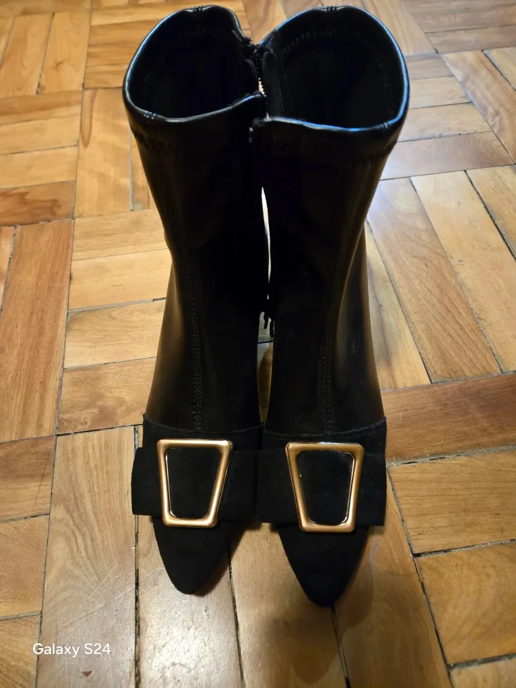 Black Ankle Boots - Size 38