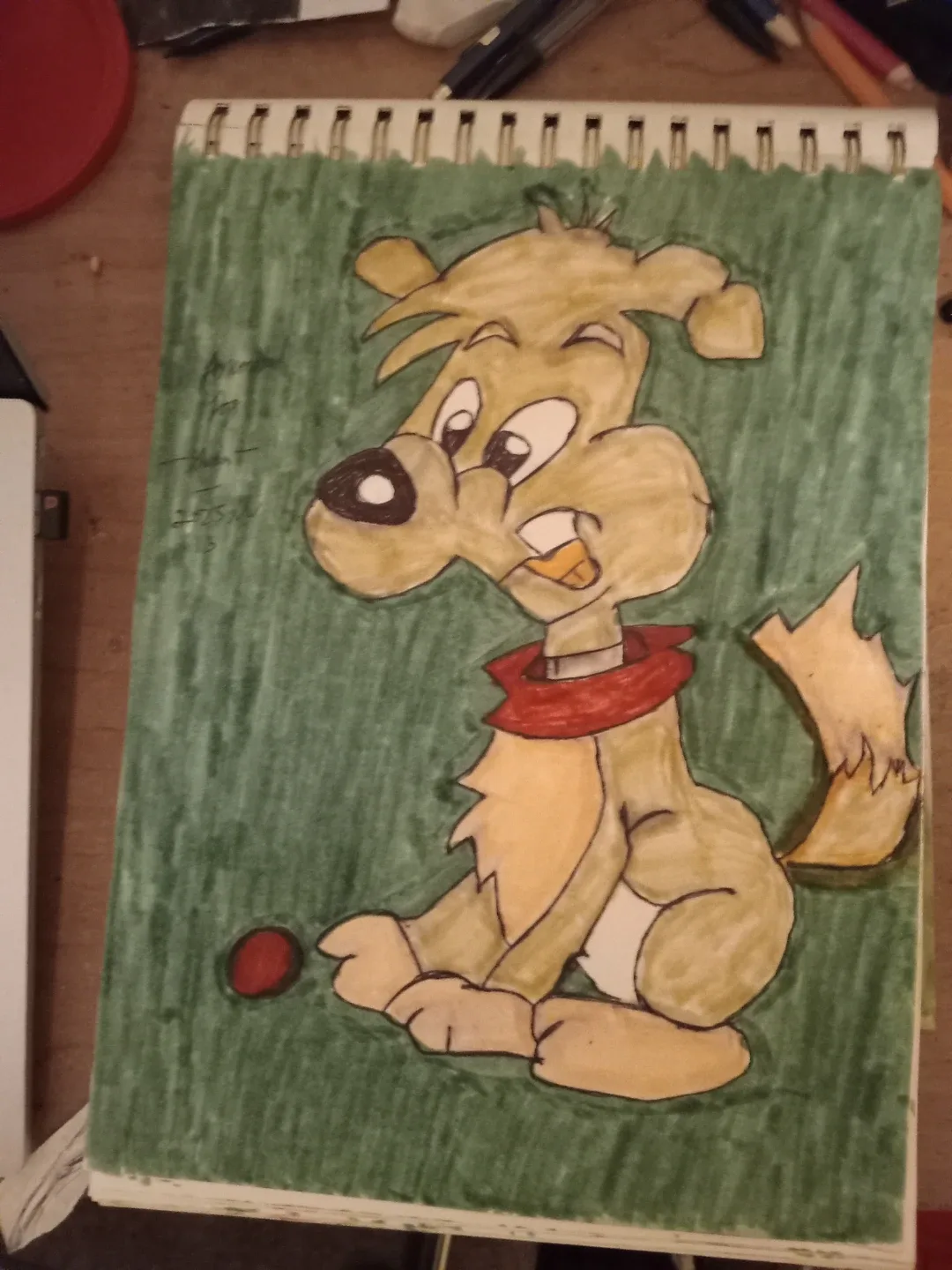 Drawing of a Cartoon Dog Illustration by Custom Artist Sherwin image indicator(2)