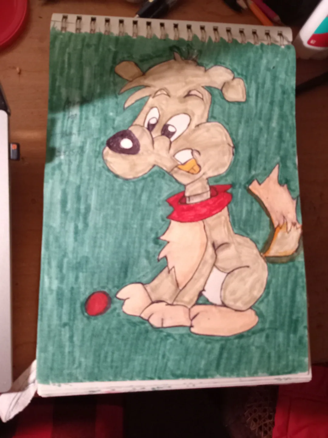 Drawing of a Cartoon Dog Illustration by Custom Artist Sherwin image indicator(3)