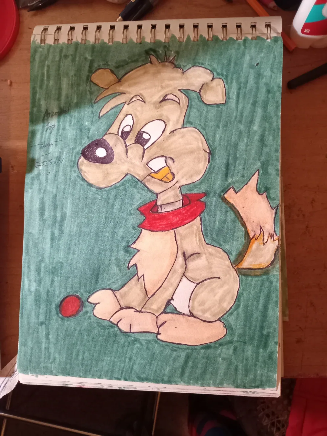 Drawing of a Cartoon Dog Illustration by Custom Artist Sherwin image indicator(4)