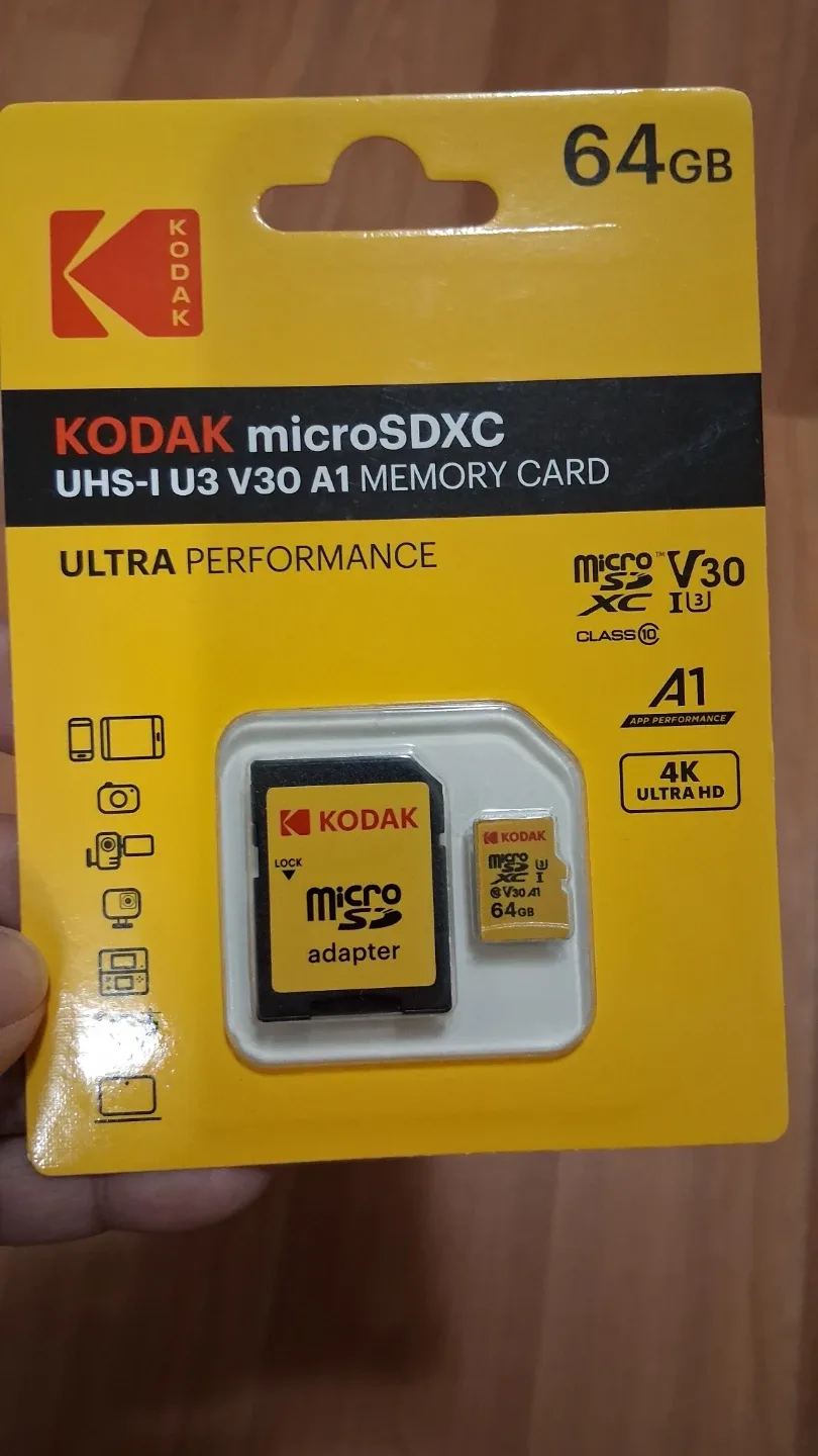 64G microSDXC UHS-I U3 V30 A1 w SD Adaptor