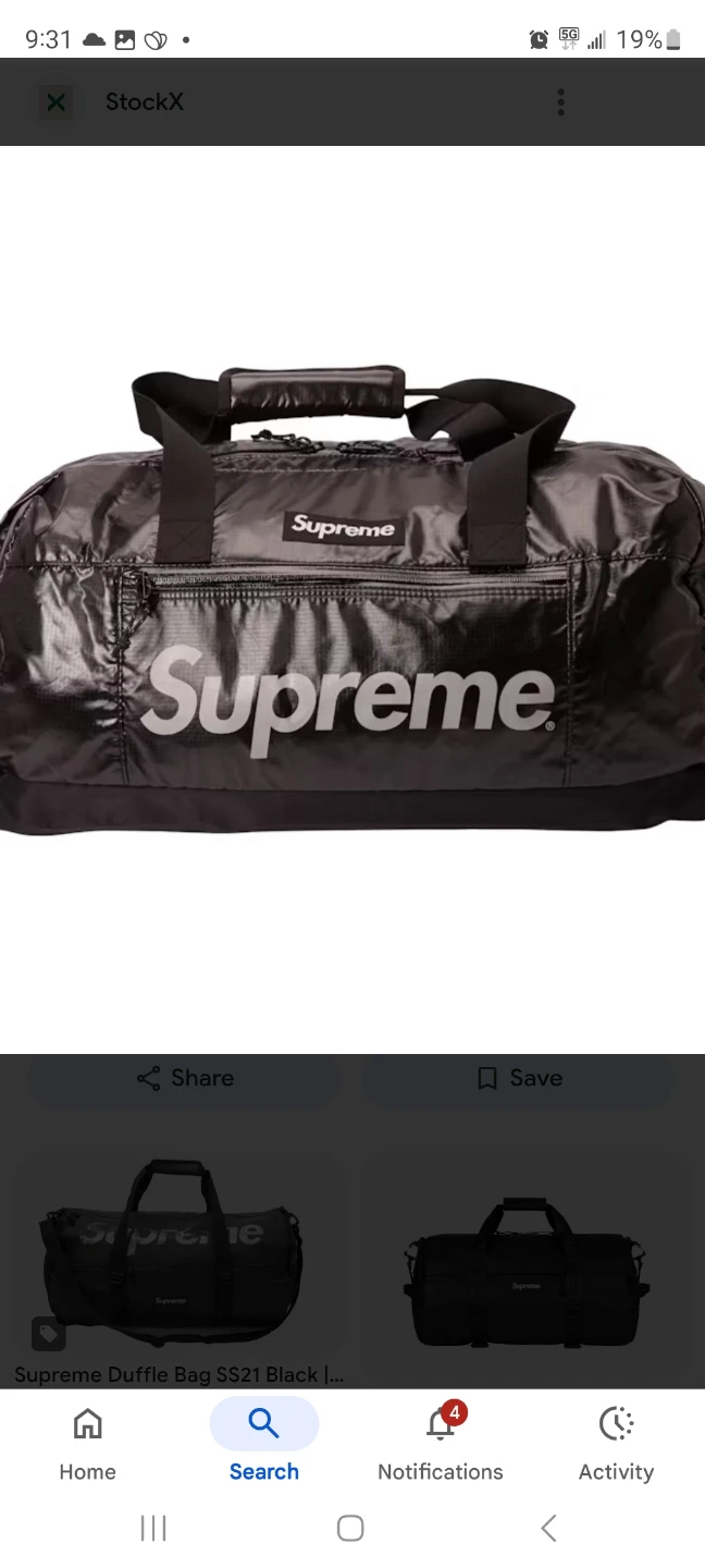 Supreme Duffle Bag SS21 Black - photo 2