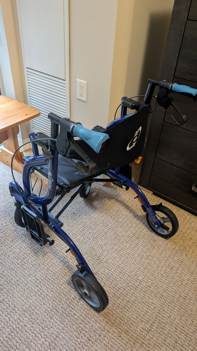 Fusion 2-in-1 Blue Rollator Walker - photo 2