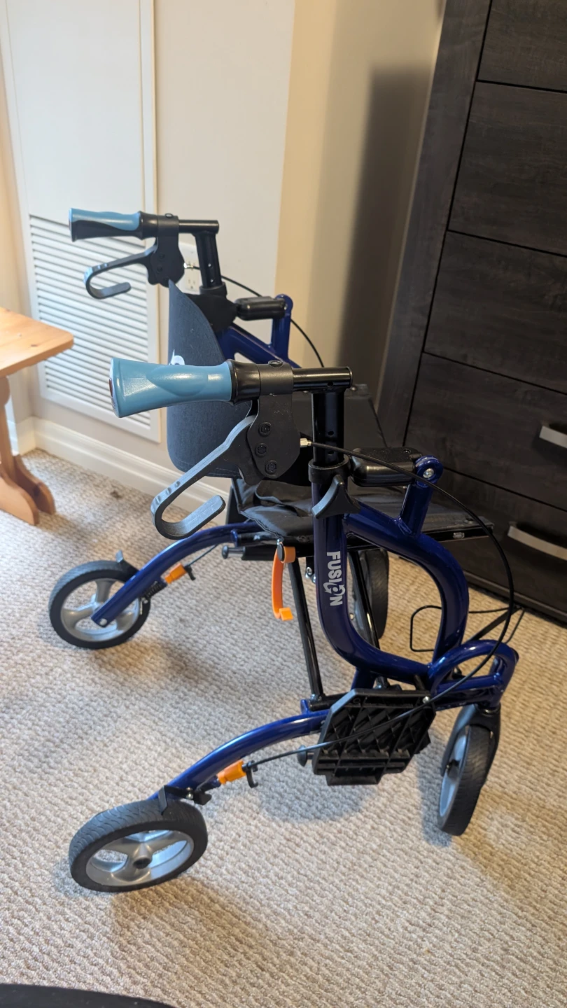 Fusion 2-in-1 Blue Rollator Walker - photo 3