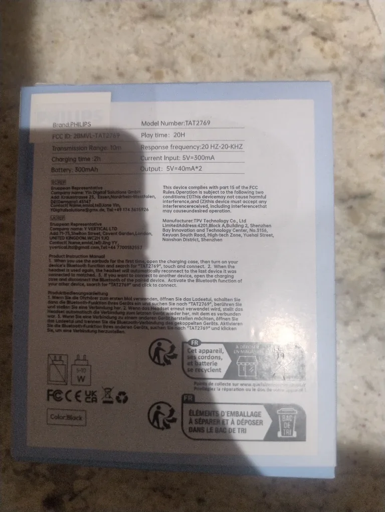 Philips TAT2769 Wireless Earbuds  New (open box) image indicator(2)