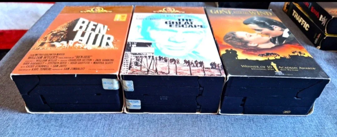 VHS Tapes: Ben-Hur, The Great Escape, Gone With the Wind image indicator(2)