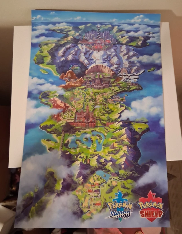 Pokémon Sword and Shield Map Poster