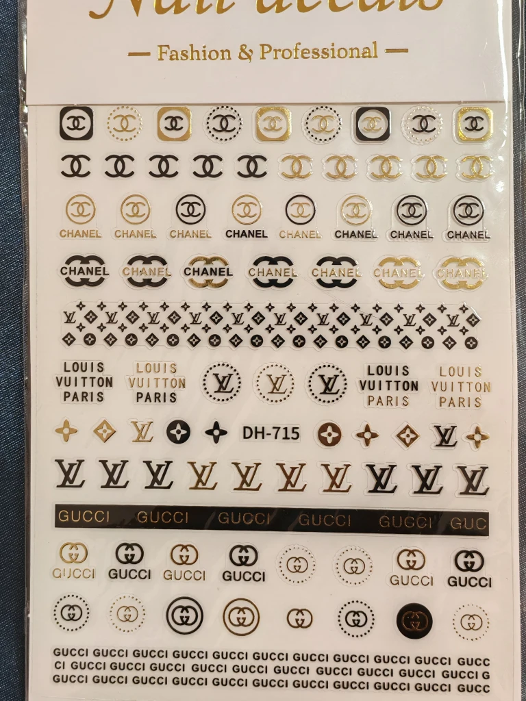 Designer Nail Art Decals - Chanel, Louis Vuitton, Gucci - photo 5