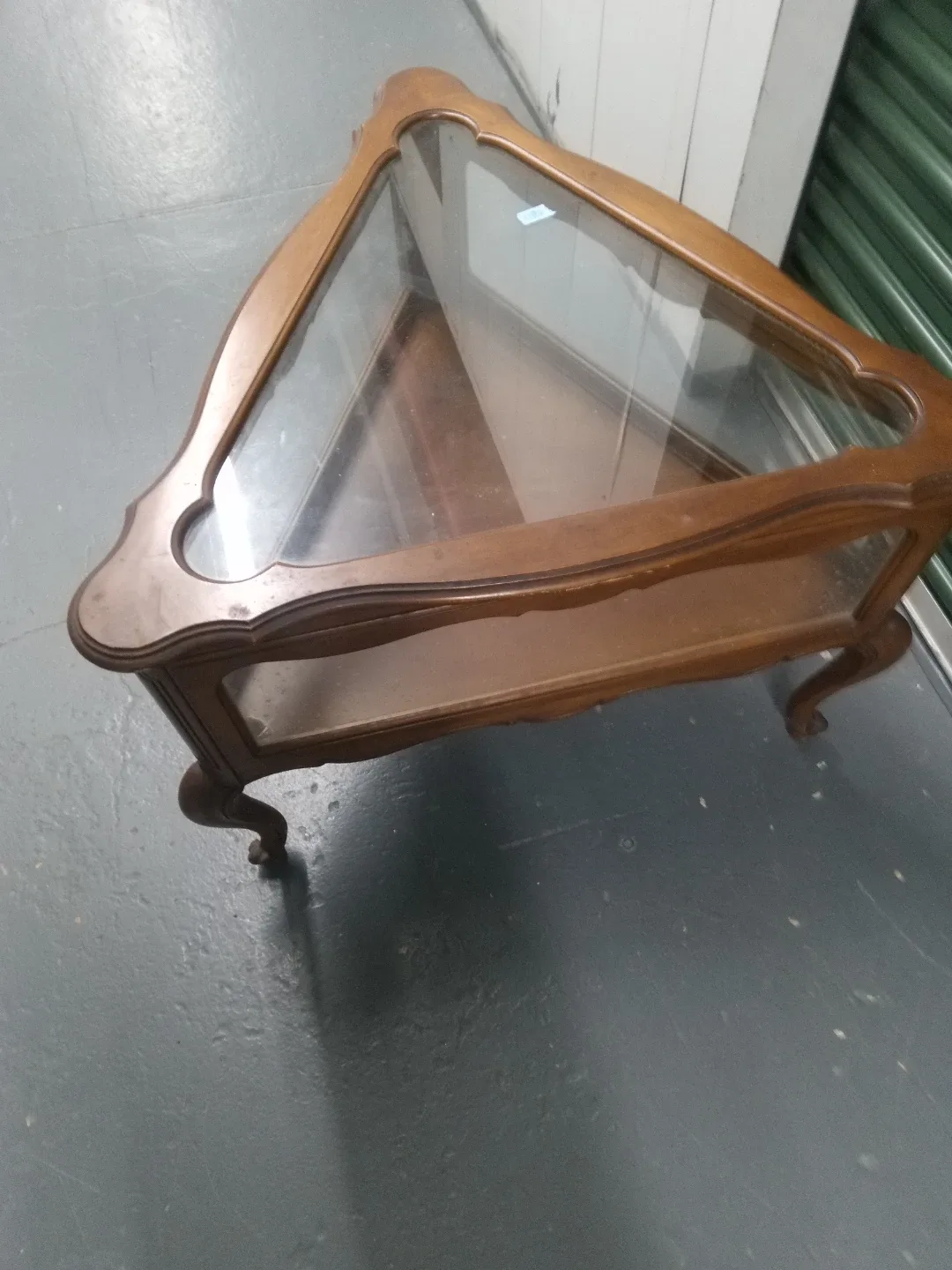 Triangle Glass Top Coffee Table