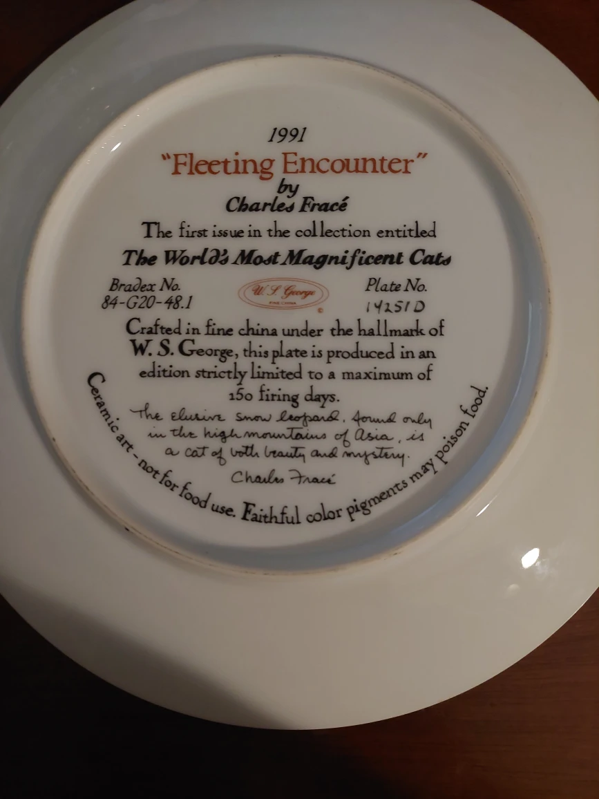 W.S. George "Fleeting Encounter" Collector Plate - photo 2
