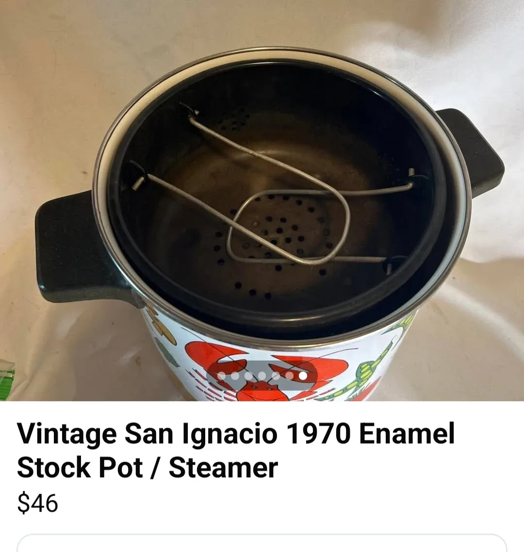 VINTAGE ENAMEL POT image indicator(5)