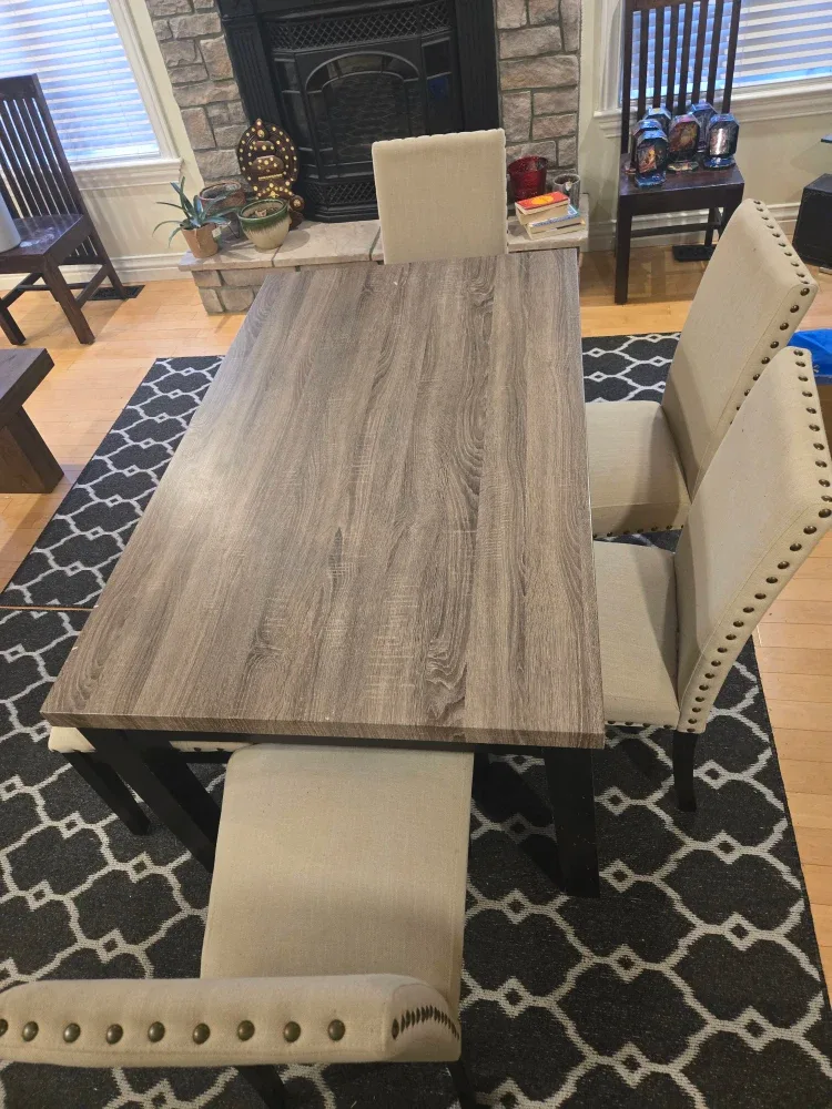 Dining Table with 4 Chairs and Bench image indicator(3)