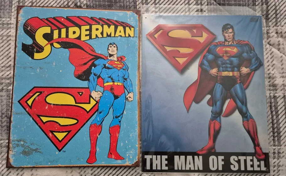 Superman & Man of Steel tin posters