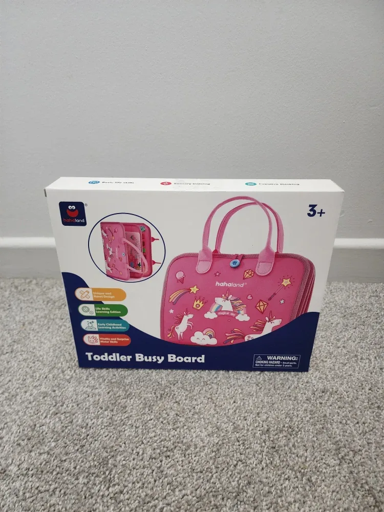 Hahaland Toddler Montessori Busy Board Unicorn - New in Box!