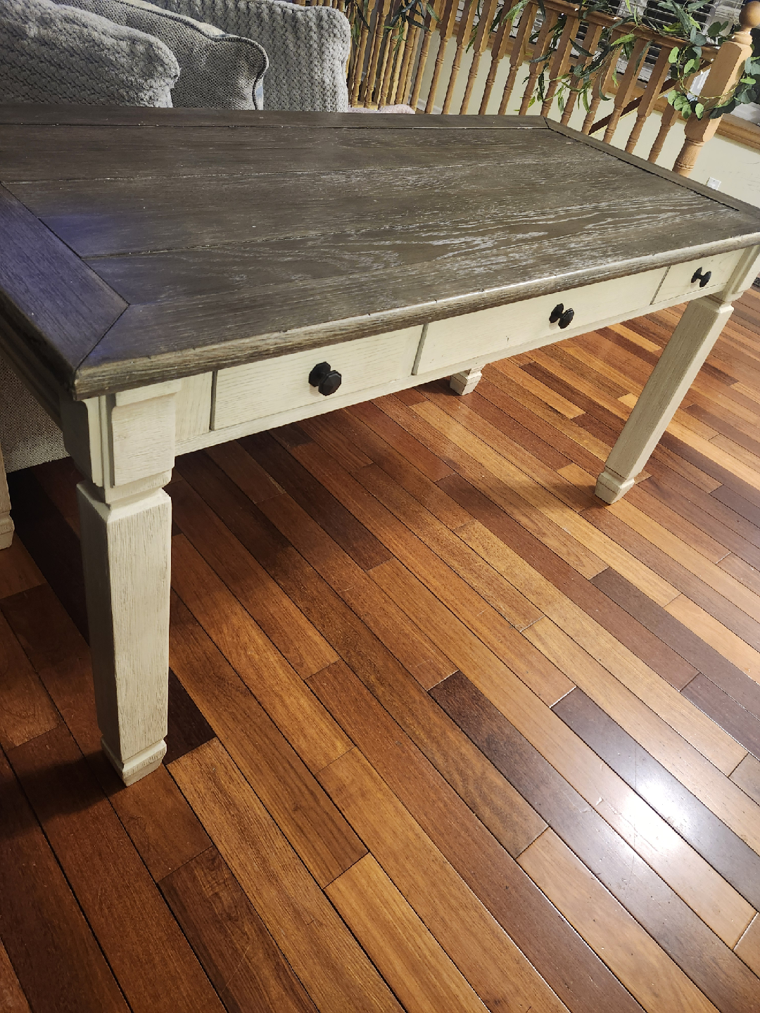 Rustic wood sturdy desk
